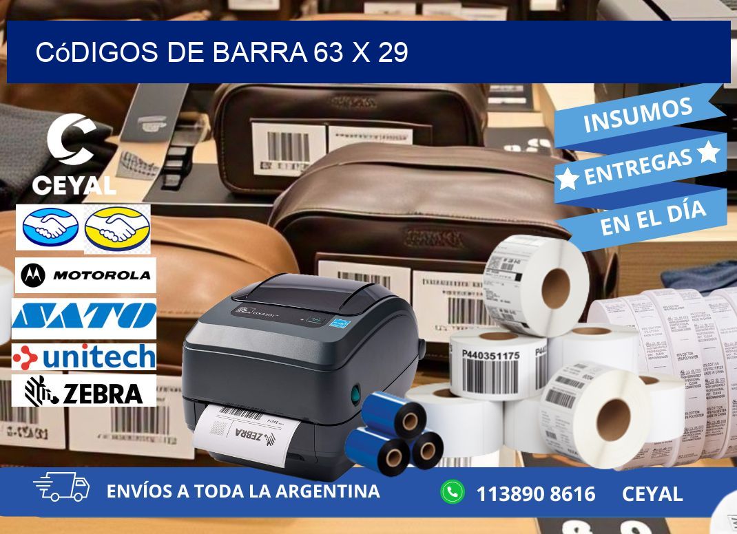 códigos de barra 63 x 29