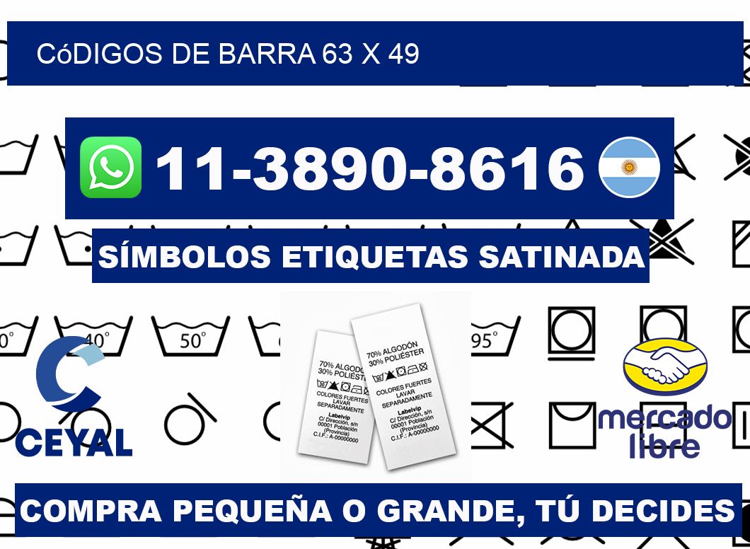 códigos de barra 63 x 49