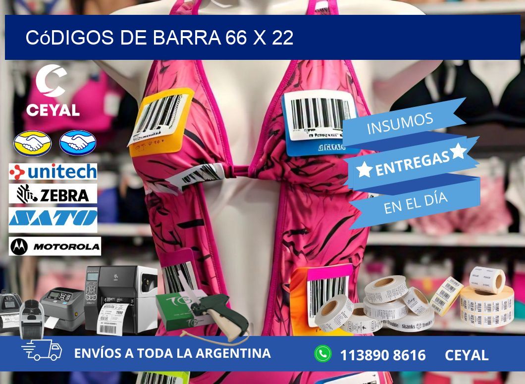 códigos de barra 66 x 22