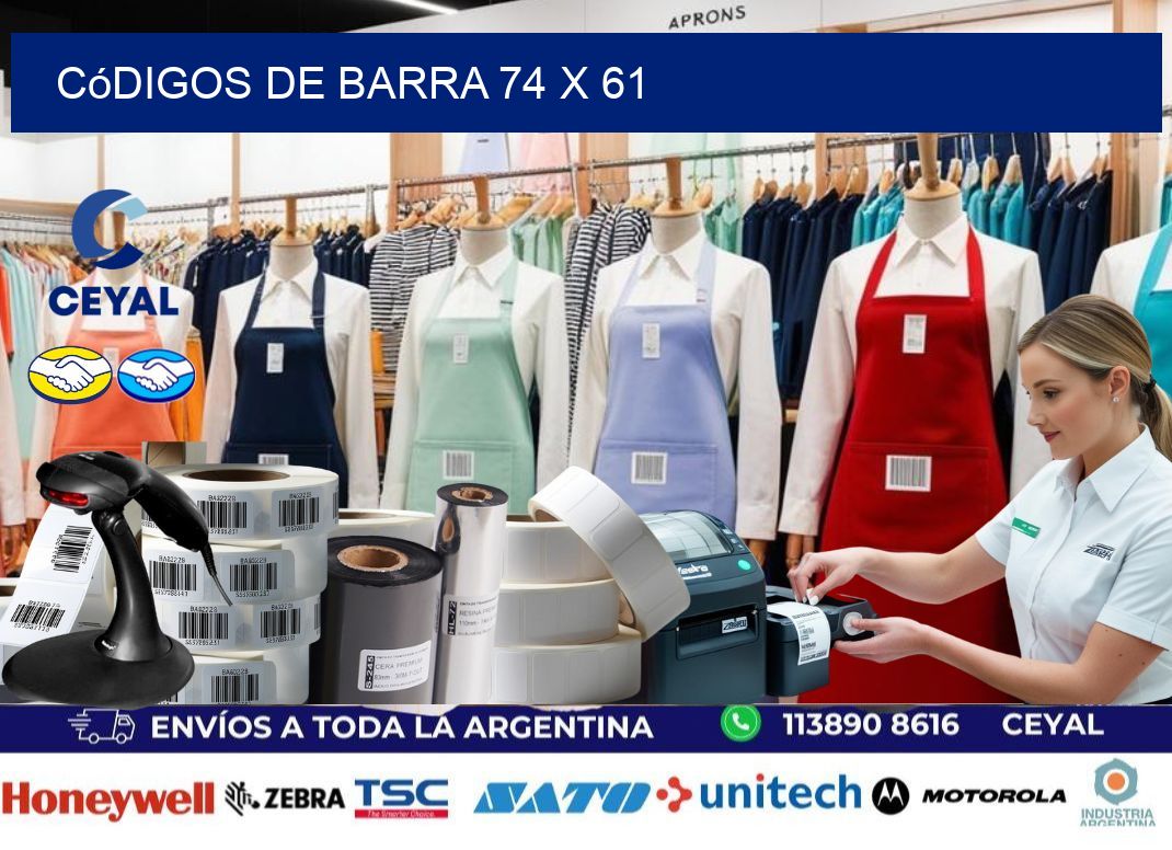 códigos de barra 74 x 61