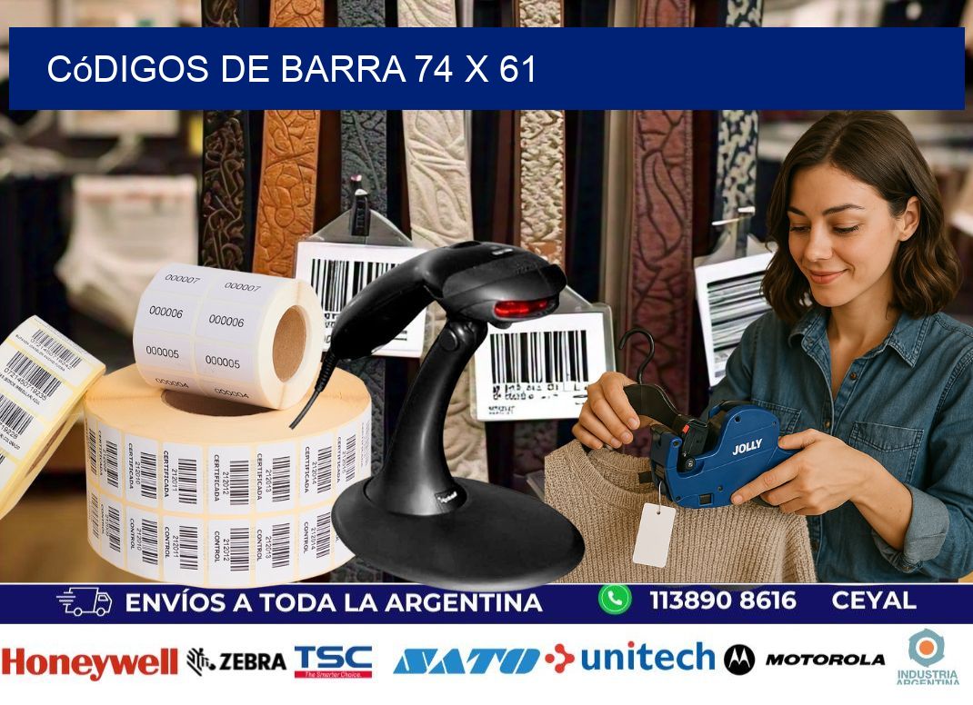 códigos de barra 74 x 61