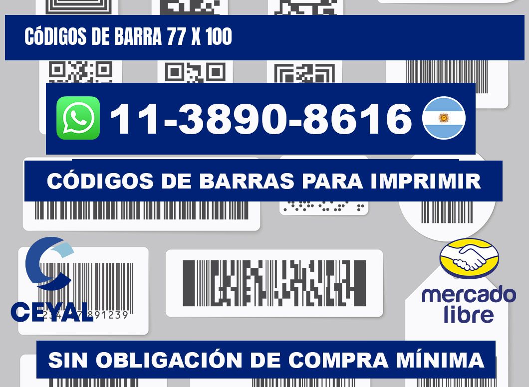 códigos de barra 77 x 100