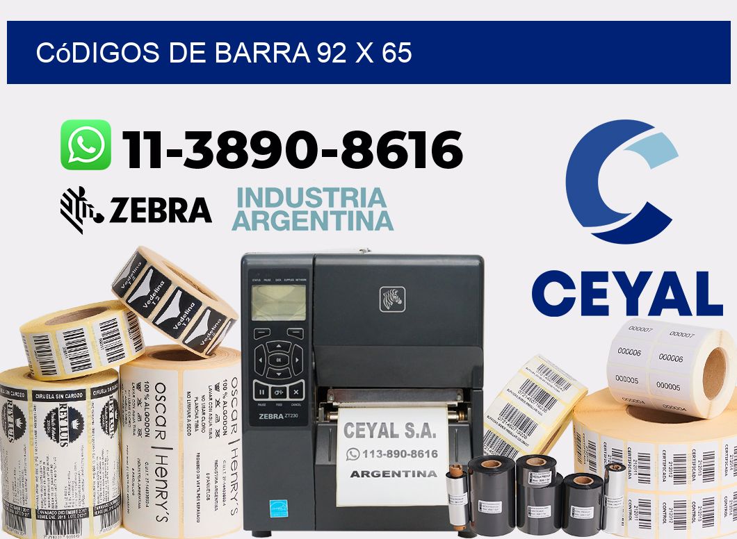 códigos de barra 92 x 65
