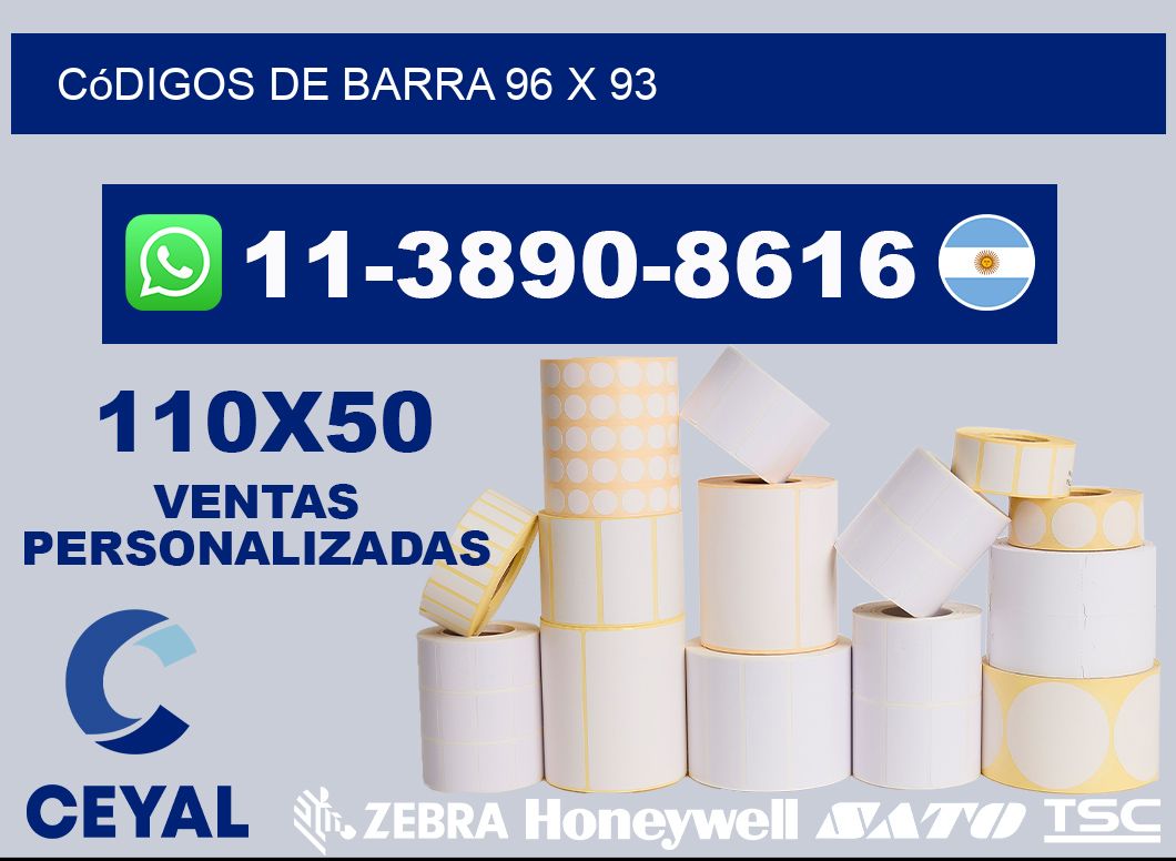 códigos de barra 96 x 93