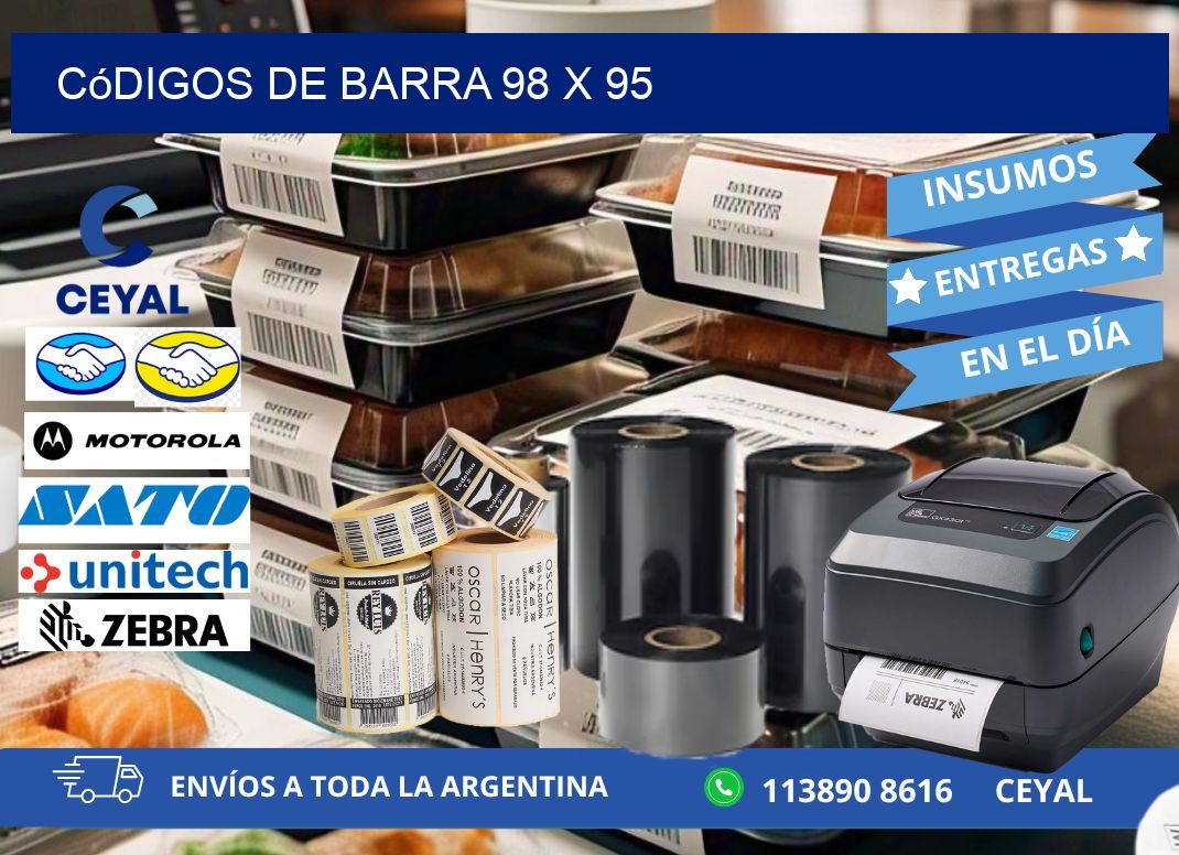 códigos de barra 98 x 95