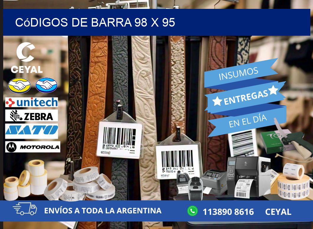 códigos de barra 98 x 95