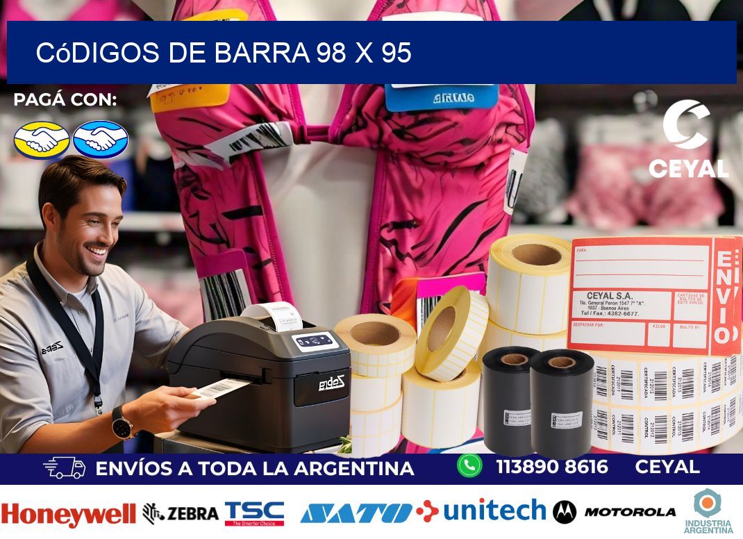 códigos de barra 98 x 95