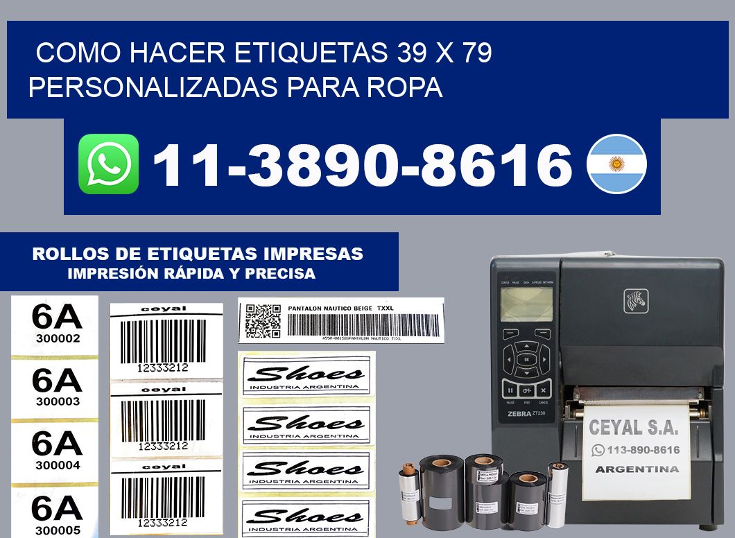 como hacer etiquetas 39 x 79 personalizadas para ropa