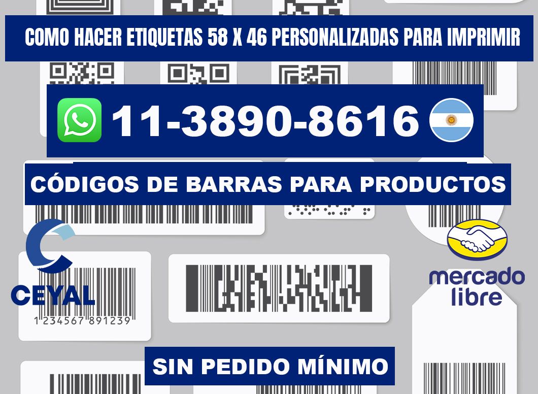 como hacer etiquetas 58 x 46 personalizadas para imprimir