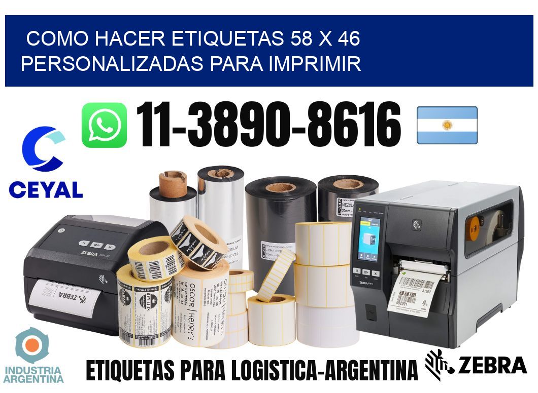 como hacer etiquetas 58 x 46 personalizadas para imprimir