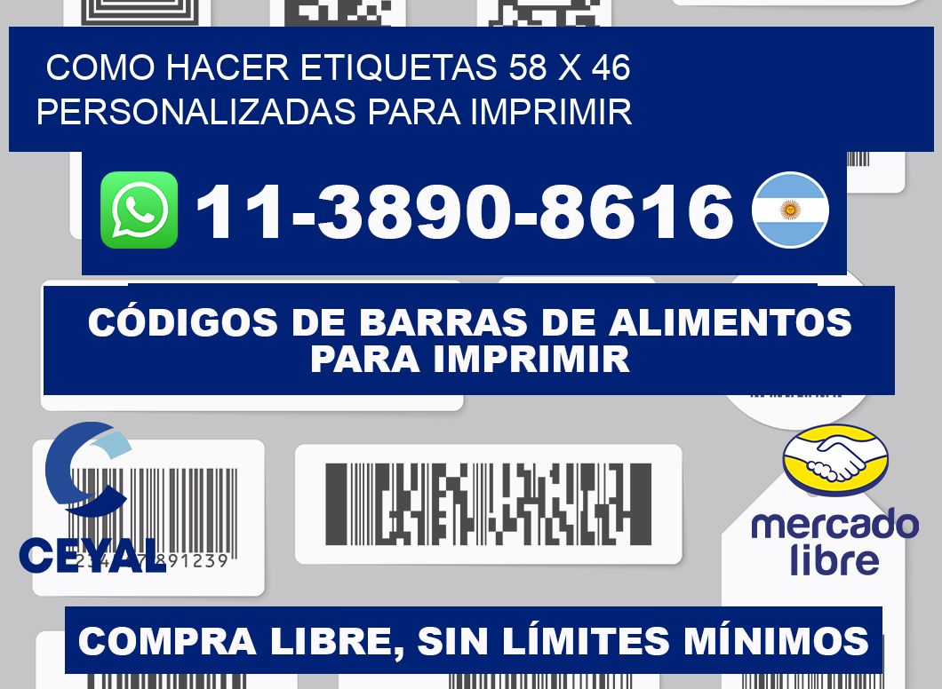como hacer etiquetas 58 x 46 personalizadas para imprimir