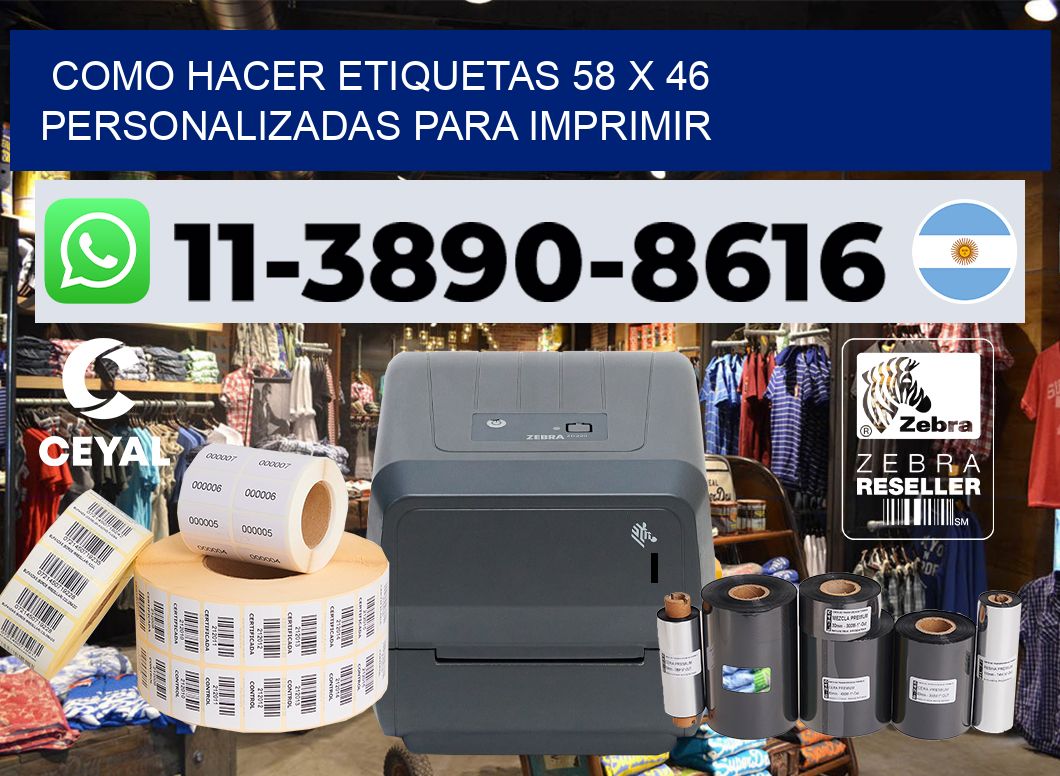 como hacer etiquetas 58 x 46 personalizadas para imprimir