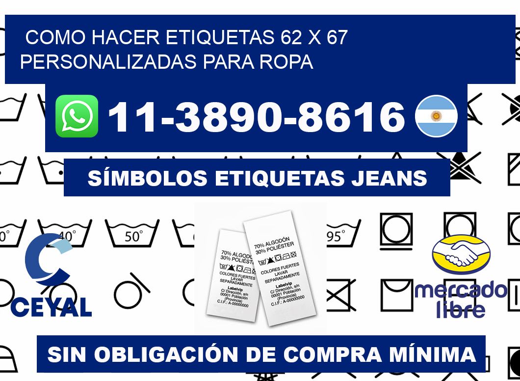 como hacer etiquetas 62 x 67 personalizadas para ropa