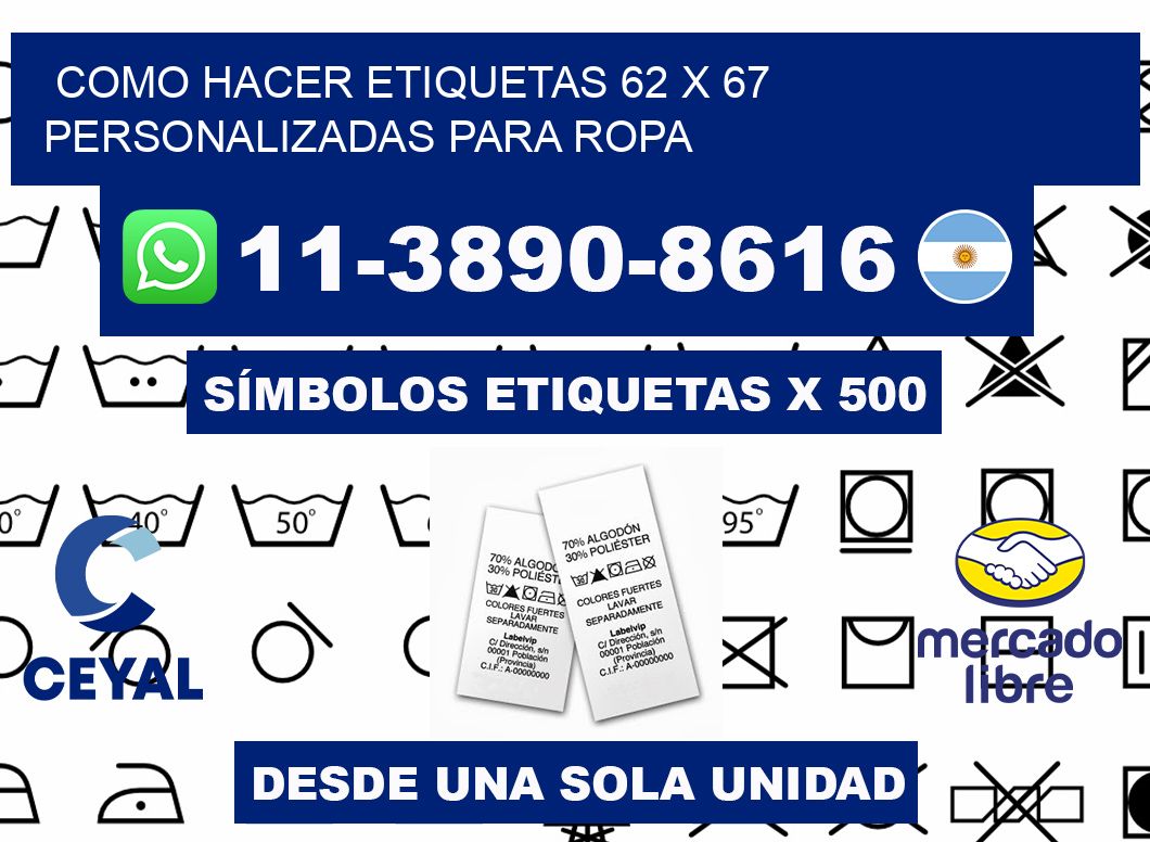 como hacer etiquetas 62 x 67 personalizadas para ropa