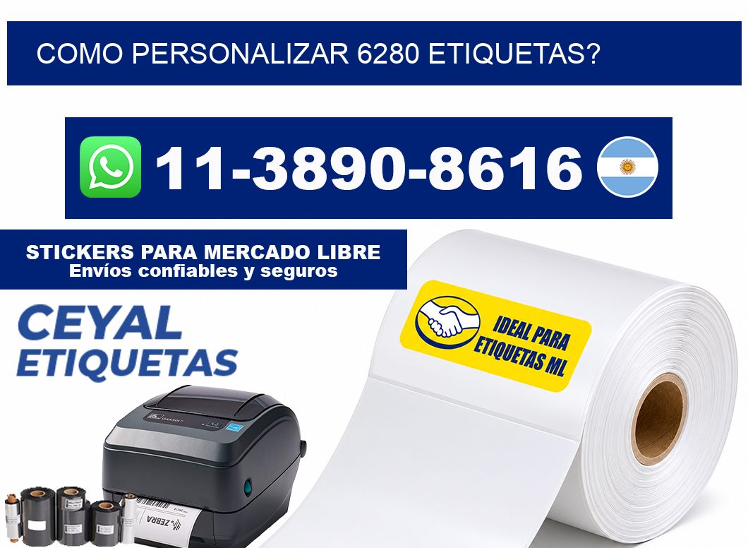 como personalizar 6280 etiquetas?