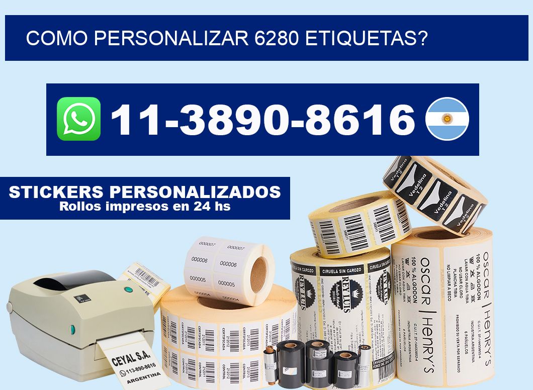 como personalizar 6280 etiquetas?