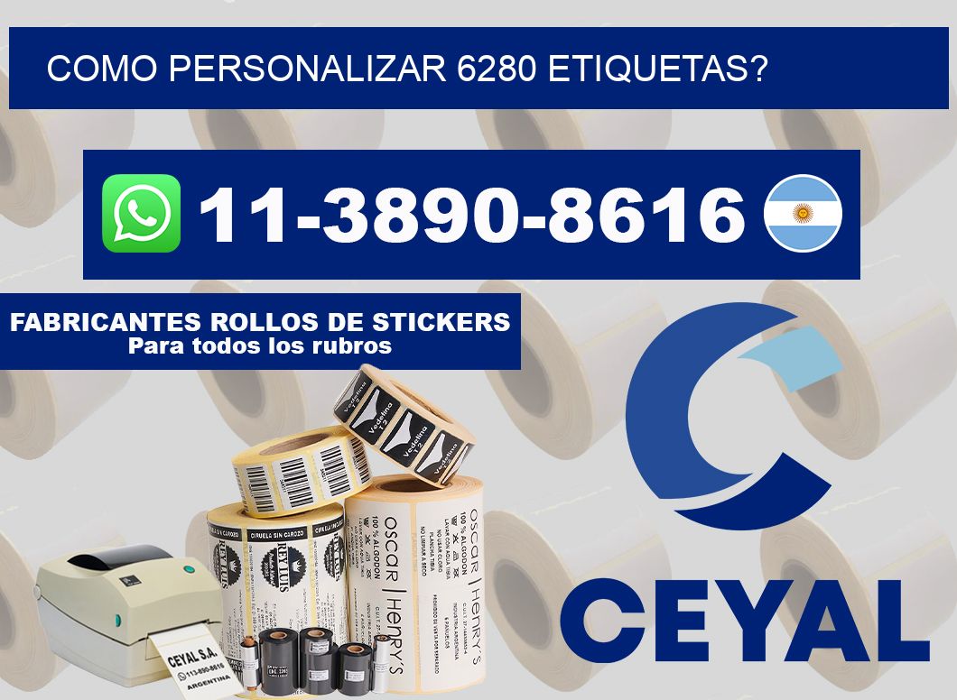 como personalizar 6280 etiquetas?