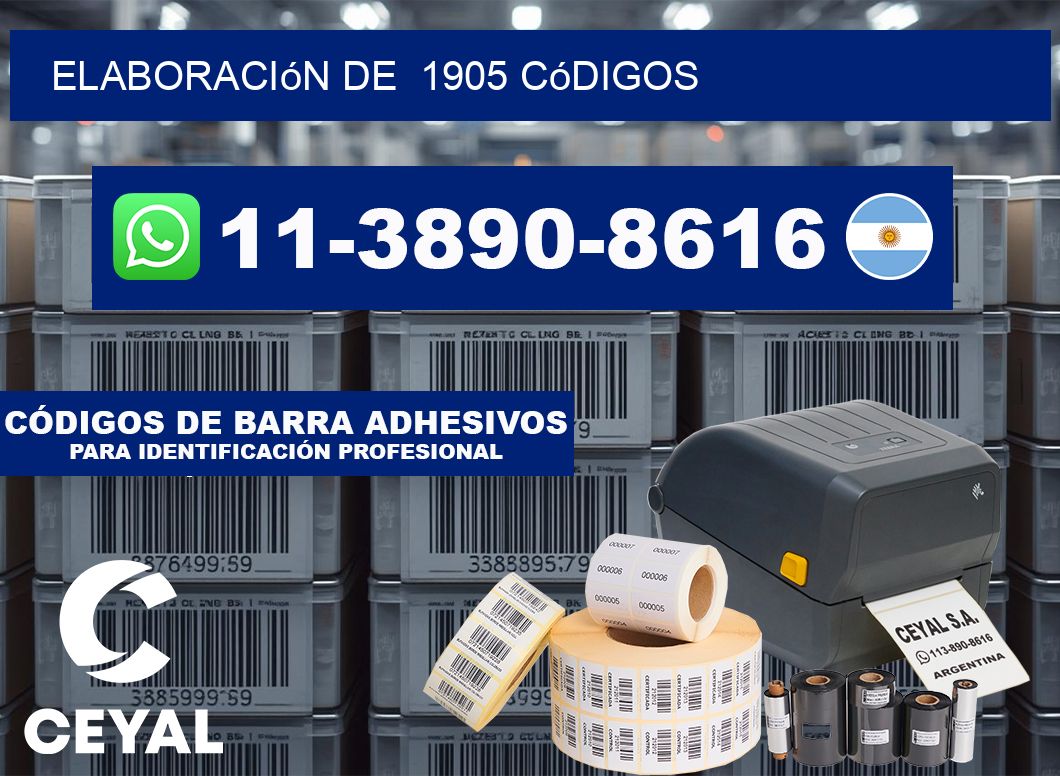elaboración de  1905 códigos