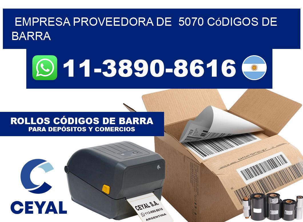 empresa proveedora de  5070 códigos de barra