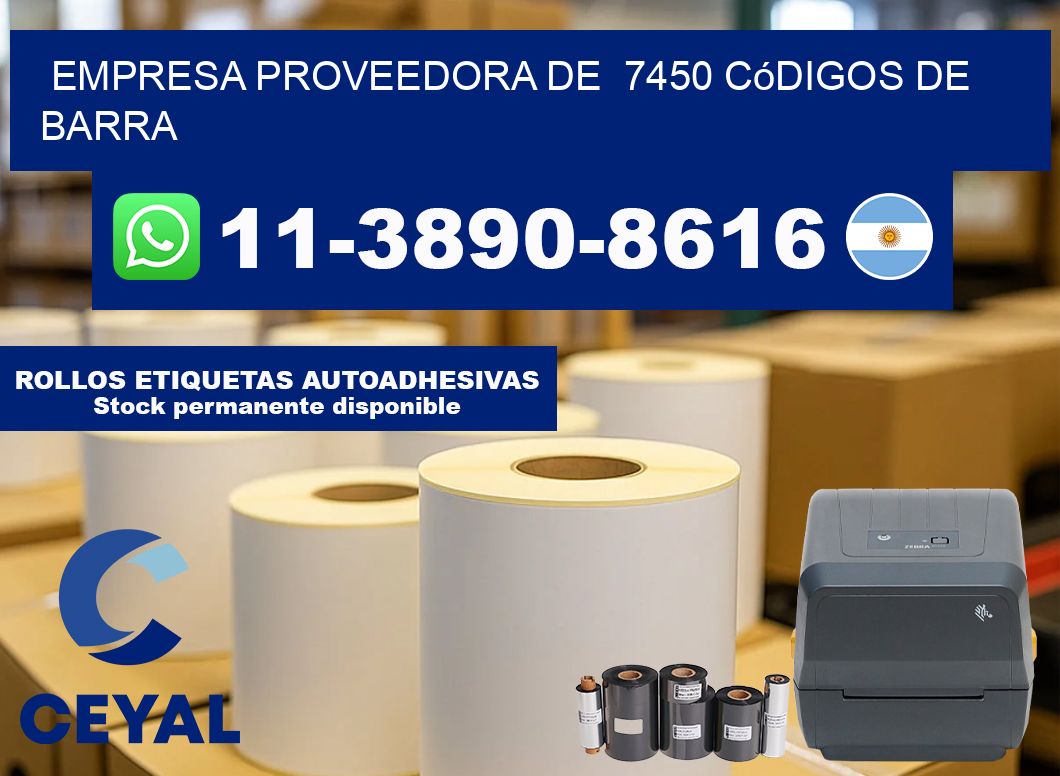empresa proveedora de 7450 códigos de barra