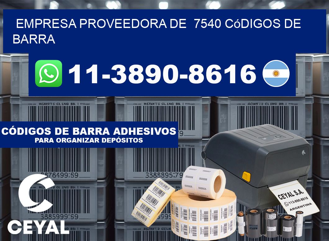 empresa proveedora de 7540 códigos de barra