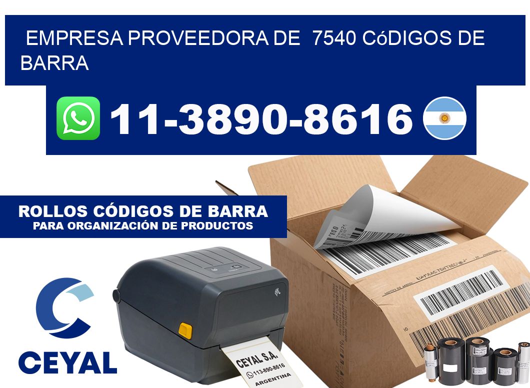 empresa proveedora de  7540 códigos de barra