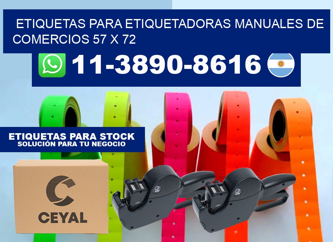 etiquetas para etiquetadoras manuales de comercios 57 x 72