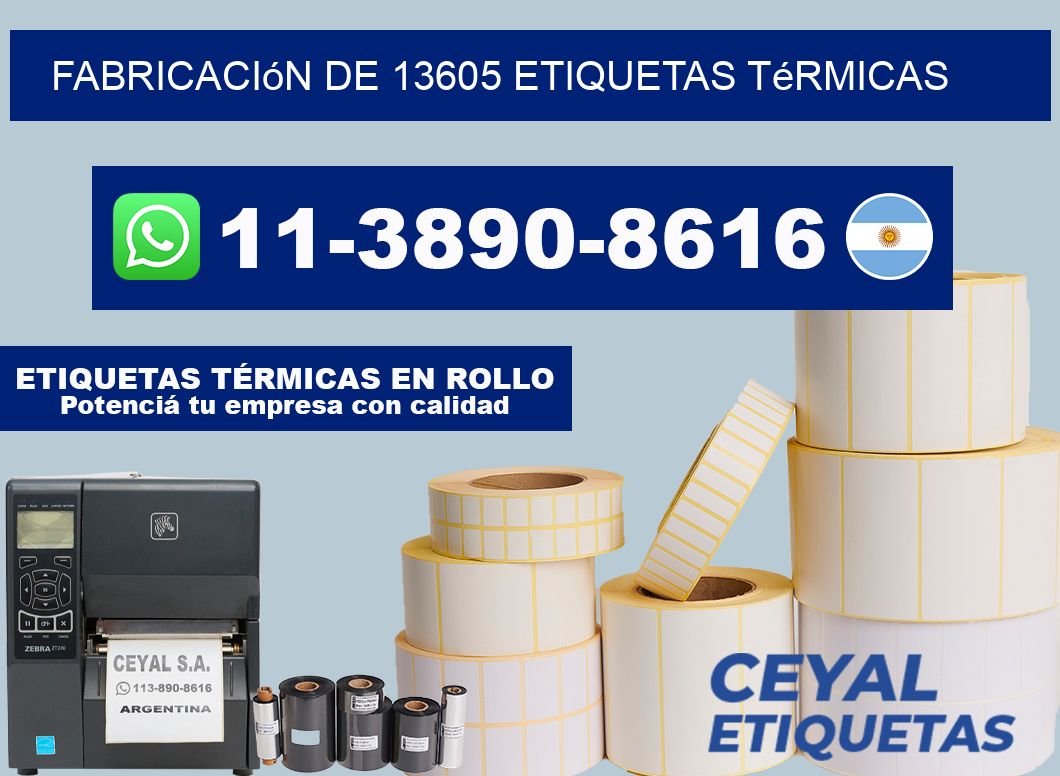 fabricación de 13605 etiquetas térmicas