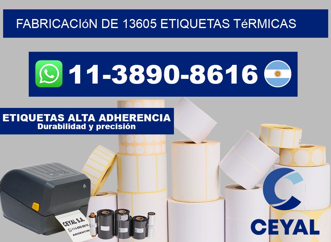 fabricación de 13605 etiquetas térmicas