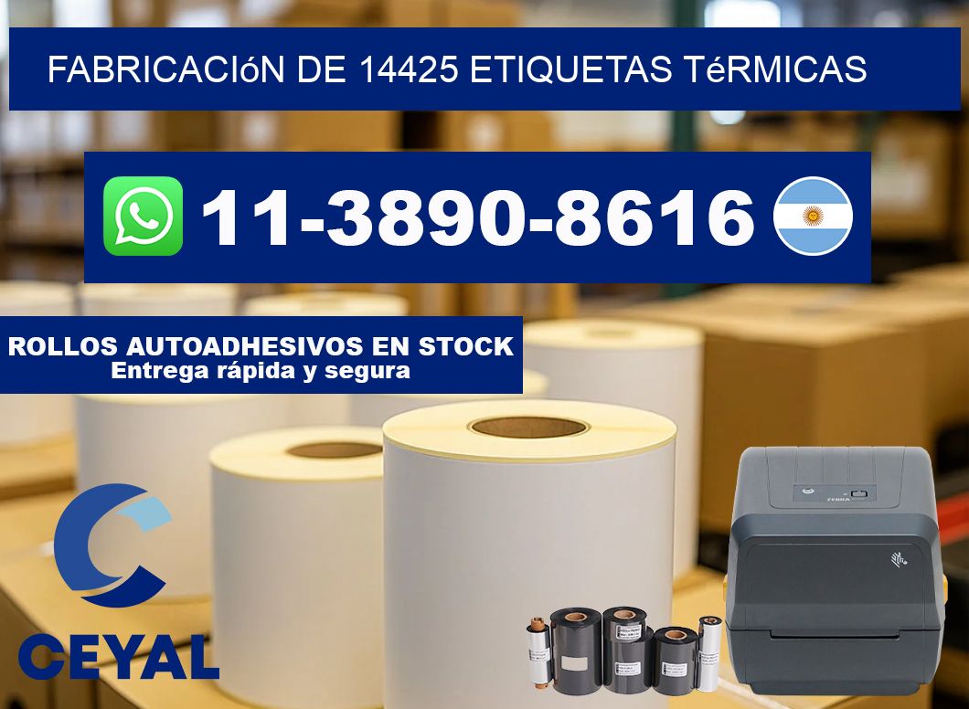 fabricación de 14425 etiquetas térmicas