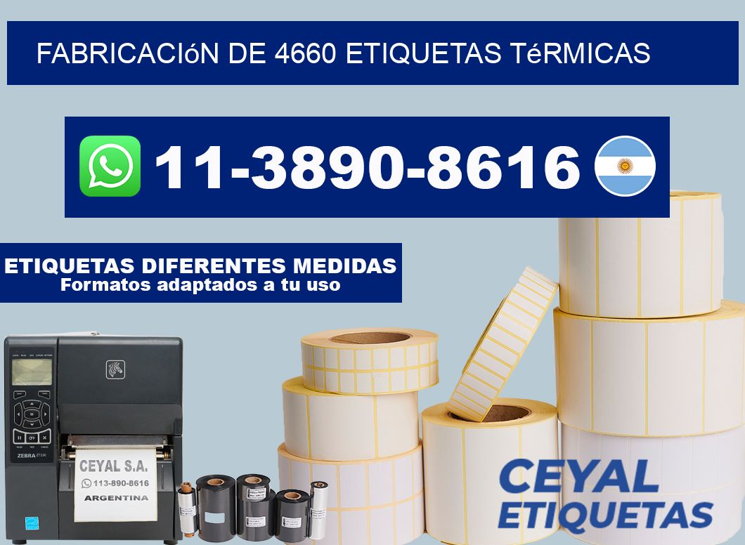 fabricación de 4660 etiquetas térmicas