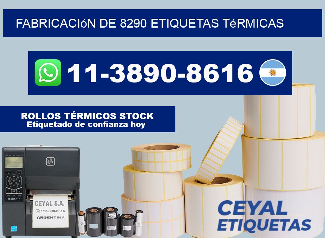 fabricación de 8290 etiquetas térmicas