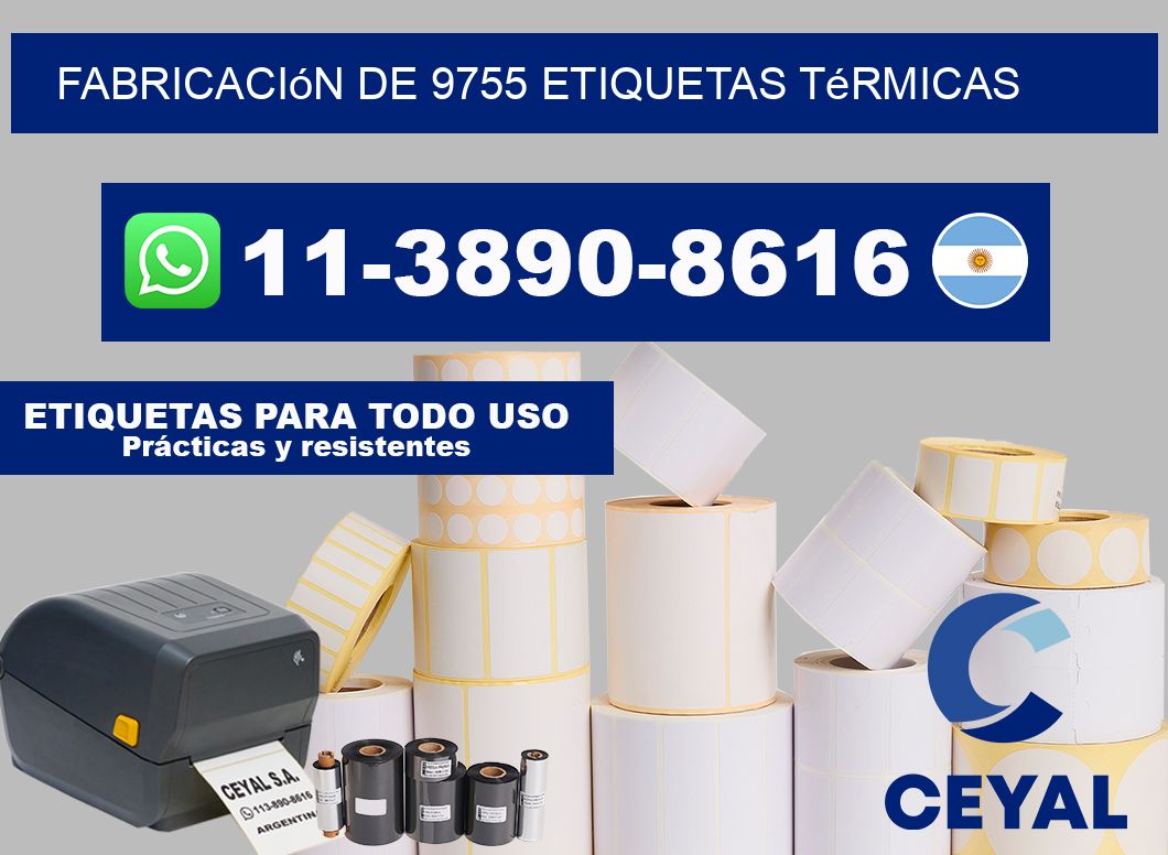 fabricación de 9755 etiquetas térmicas