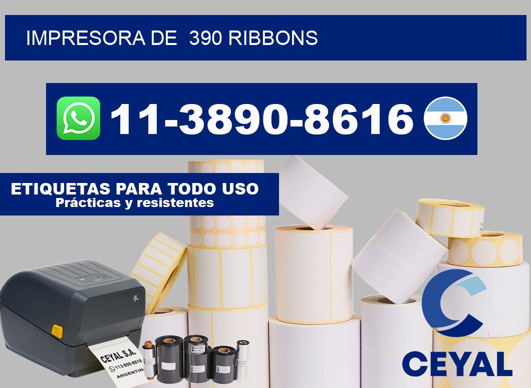 impresora de  390 ribbons