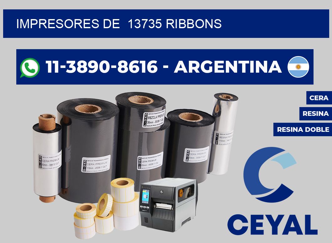 impresores de  13735 ribbons