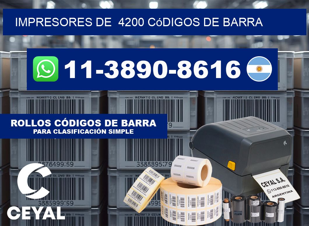 impresores de 4200 códigos de barra