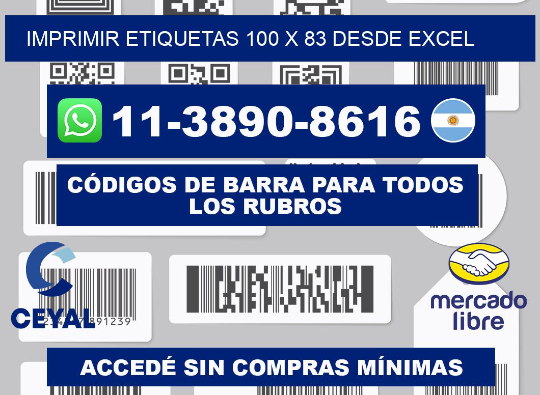 imprimir etiquetas 100 x 83 desde excel
