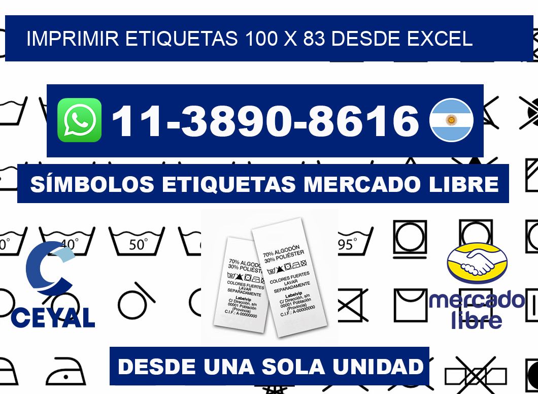 imprimir etiquetas 100 x 83 desde excel