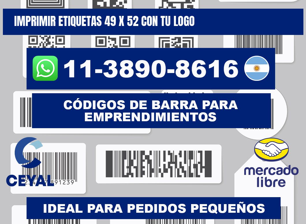 imprimir etiquetas 49 x 52 con tu logo