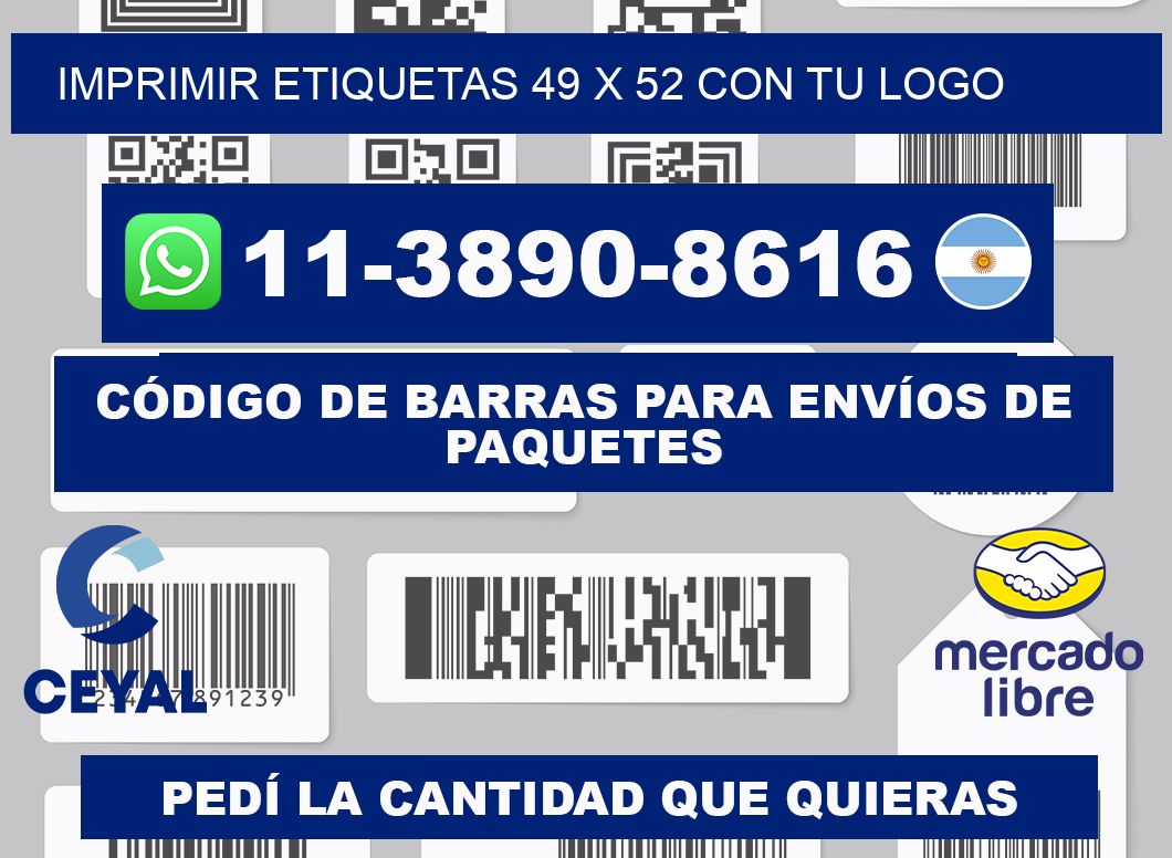imprimir etiquetas 49 x 52 con tu logo
