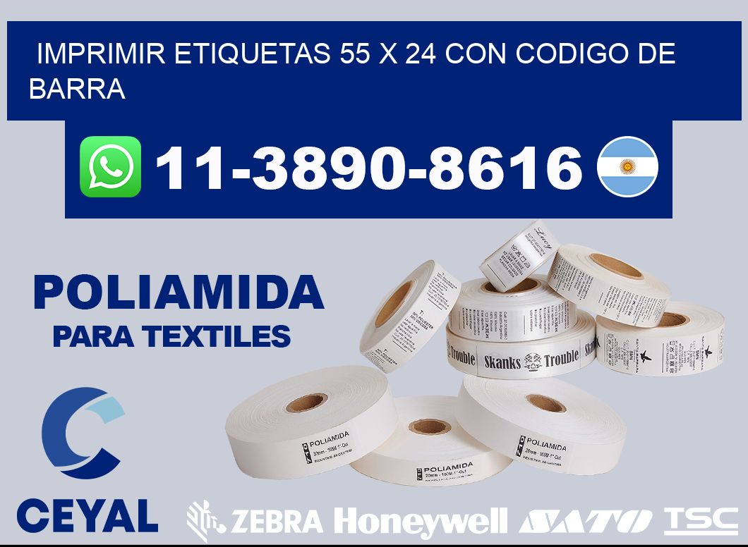 imprimir etiquetas 55 x 24 con codigo de barra