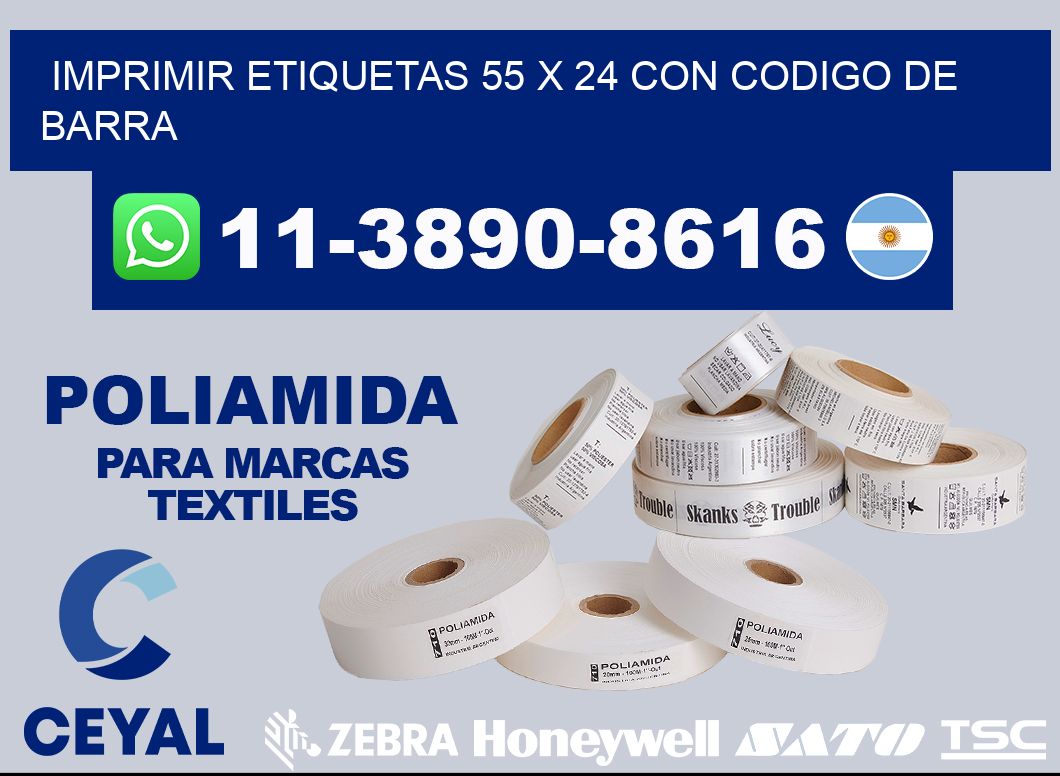 imprimir etiquetas 55 x 24 con codigo de barra
