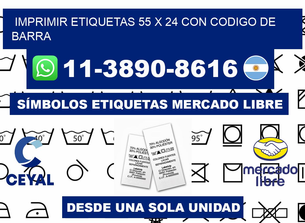 imprimir etiquetas 55 x 24 con codigo de barra