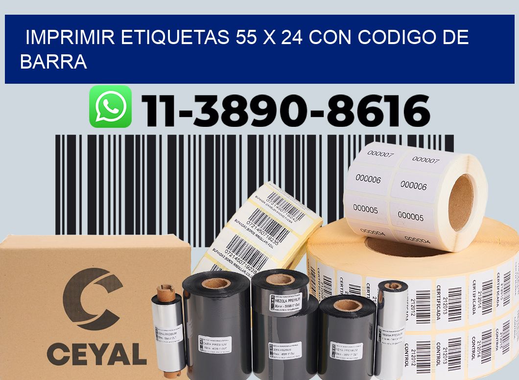imprimir etiquetas 55 x 24 con codigo de barra