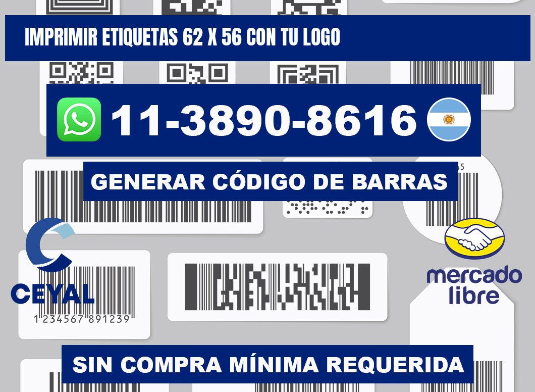 imprimir etiquetas 62 x 56 con tu logo