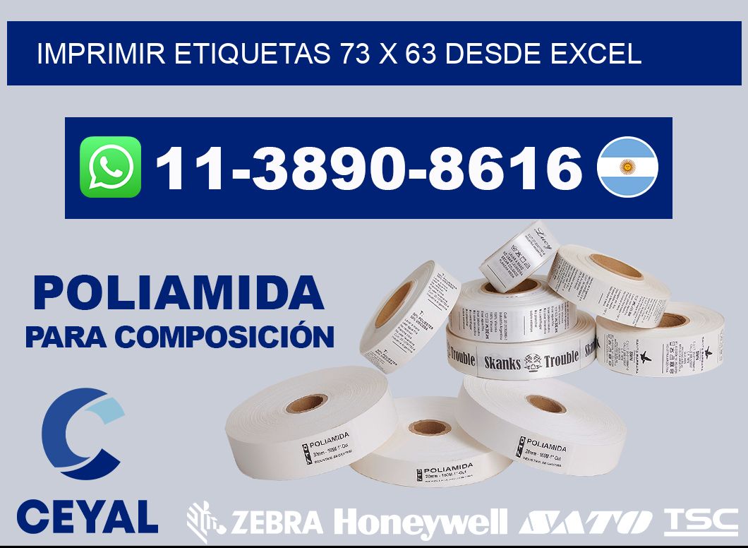 imprimir etiquetas 73 x 63 desde excel