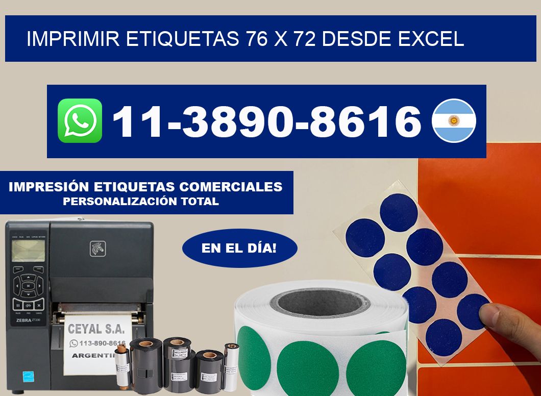 imprimir etiquetas 76 x 72 desde excel