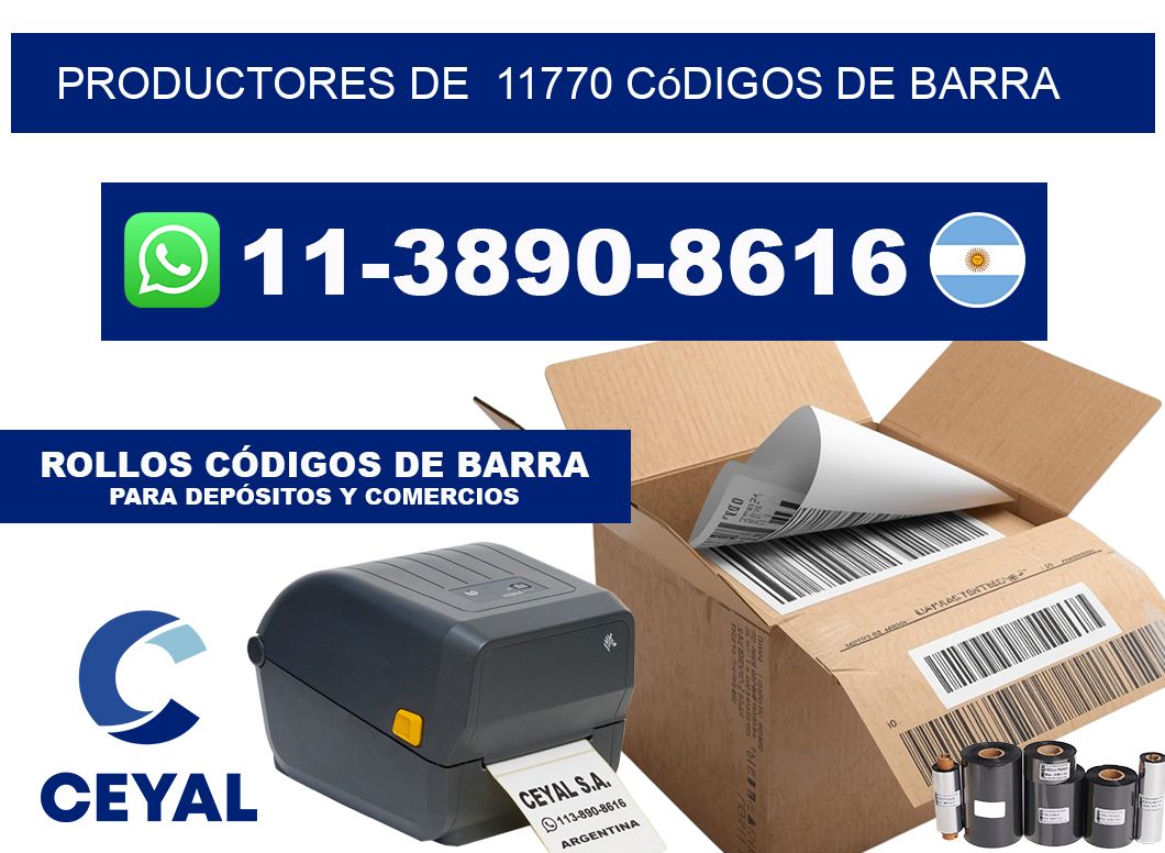 productores de  11770 códigos de barra