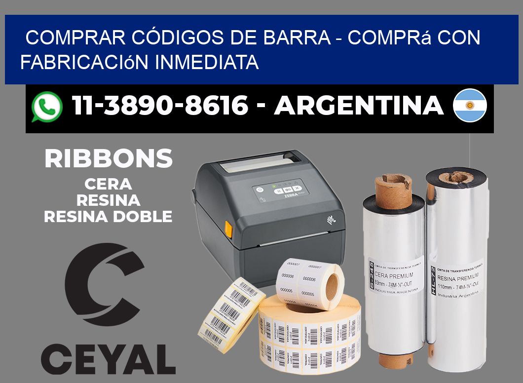 COMPRAR CÓDIGOS DE BARRA - Comprá con fabricación inmediata
