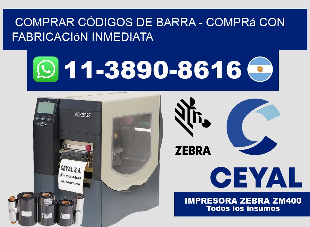 COMPRAR CÓDIGOS DE BARRA - Comprá con fabricación inmediata